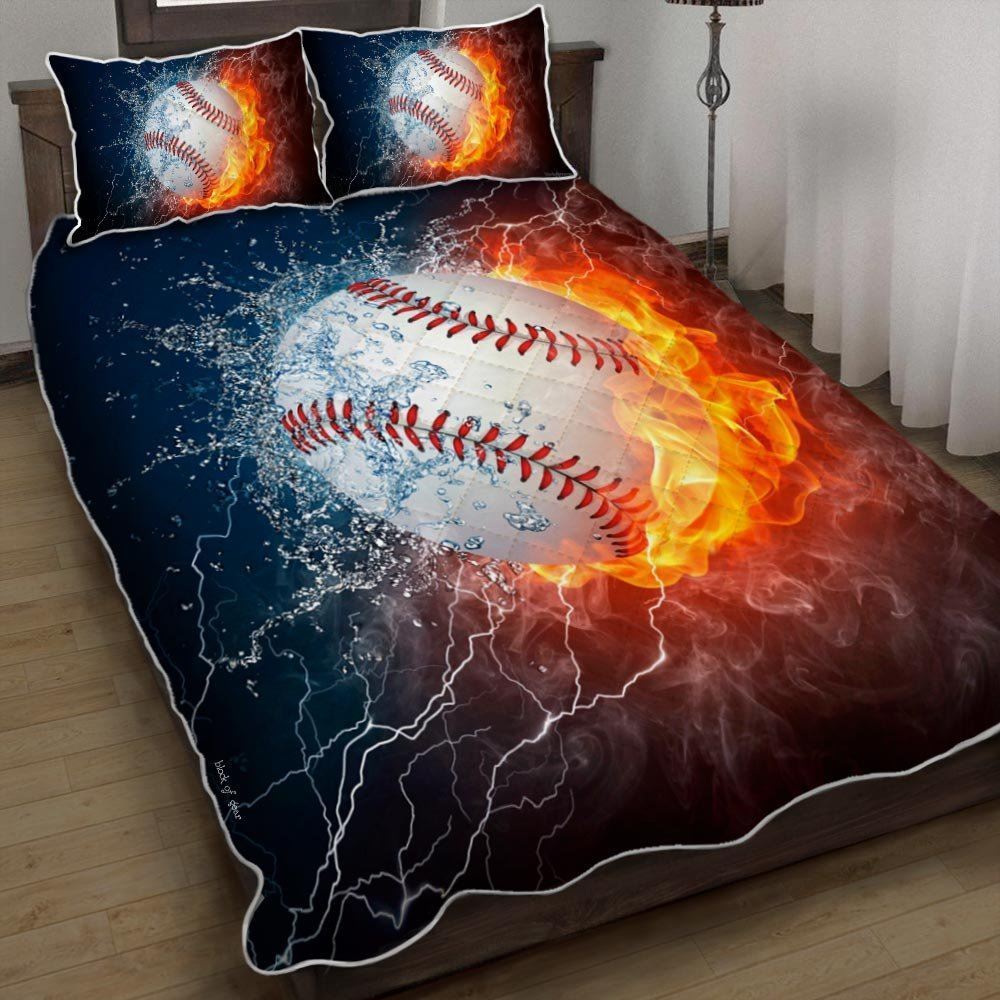 Baseball Quilt Bedding Set