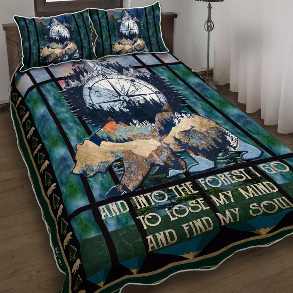 Bear In The Mountains Quilt Bedding Set