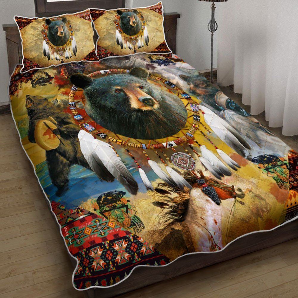 Bear Quilt Bear Native American Quilt Bedding Set