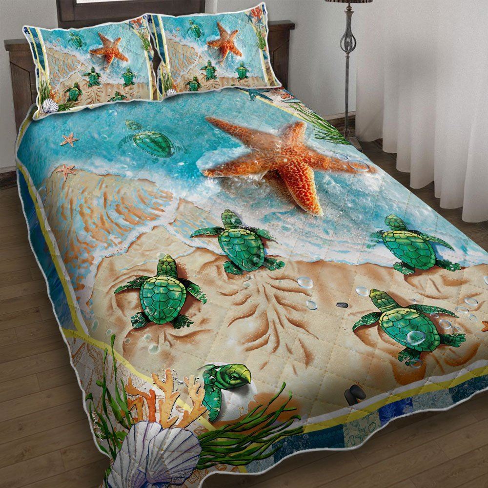 Beautiful Beach Quilt Bedding Set