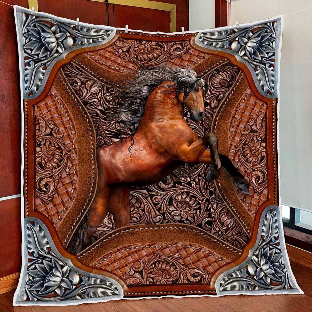 Beautiful Horse Quilt Blanket