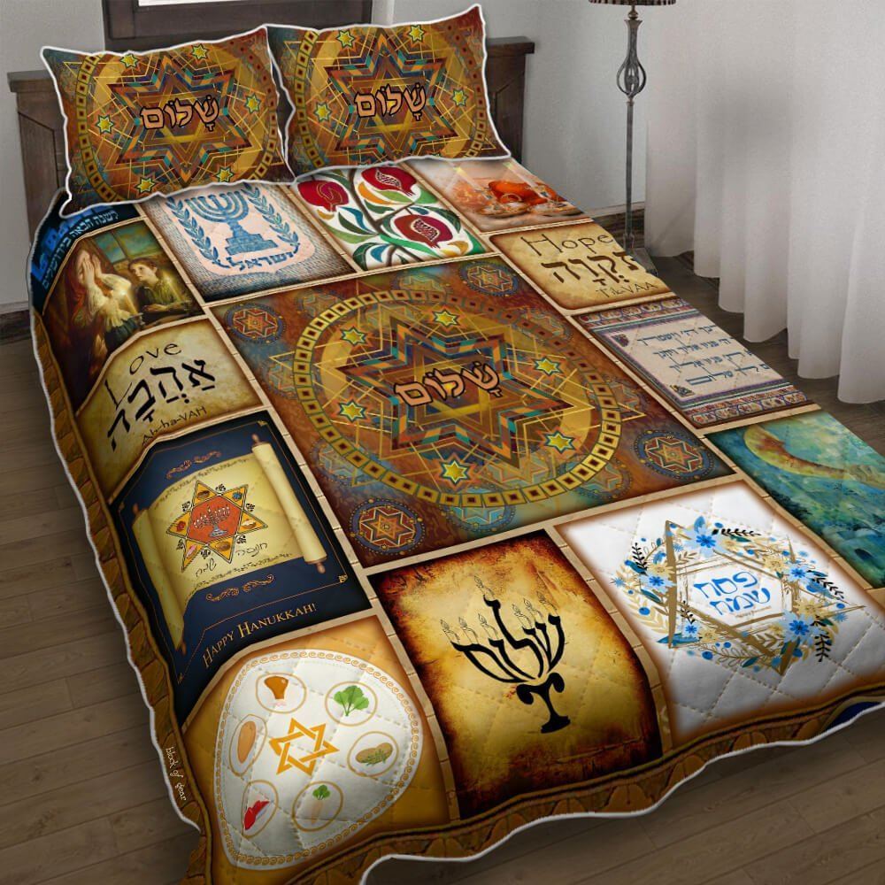 Beautiful Jewish Culture Quilt Bedding Set