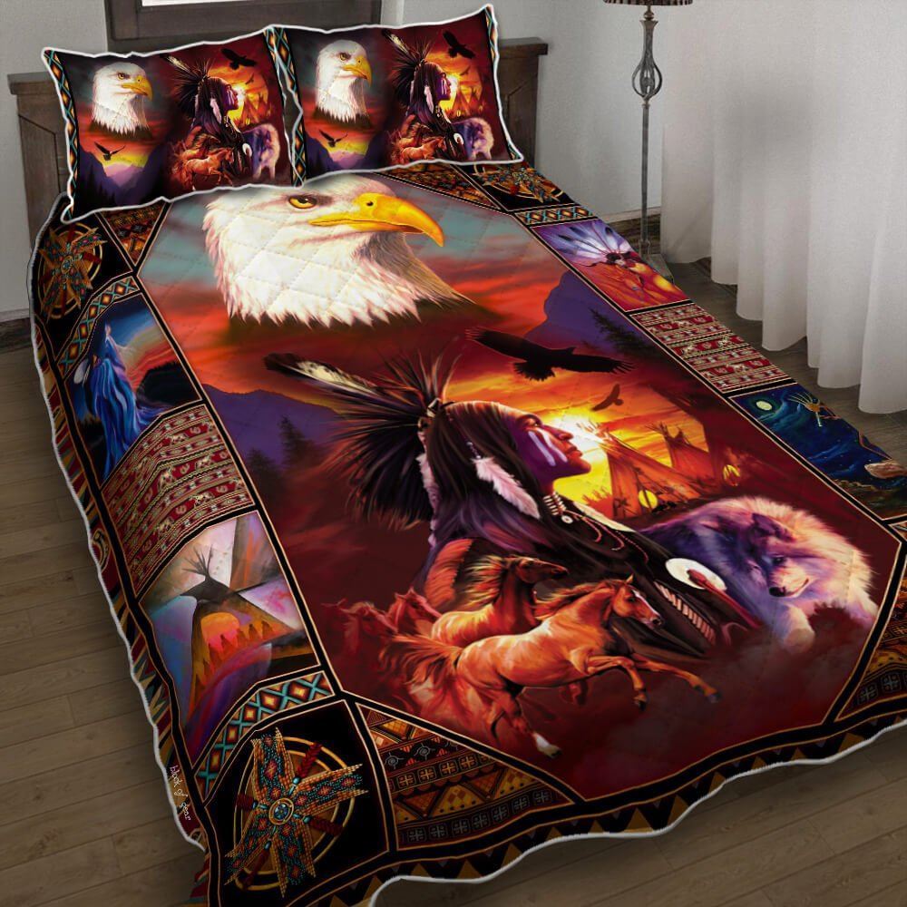 Beautiful Native American Inspired Quilt Bedding Set