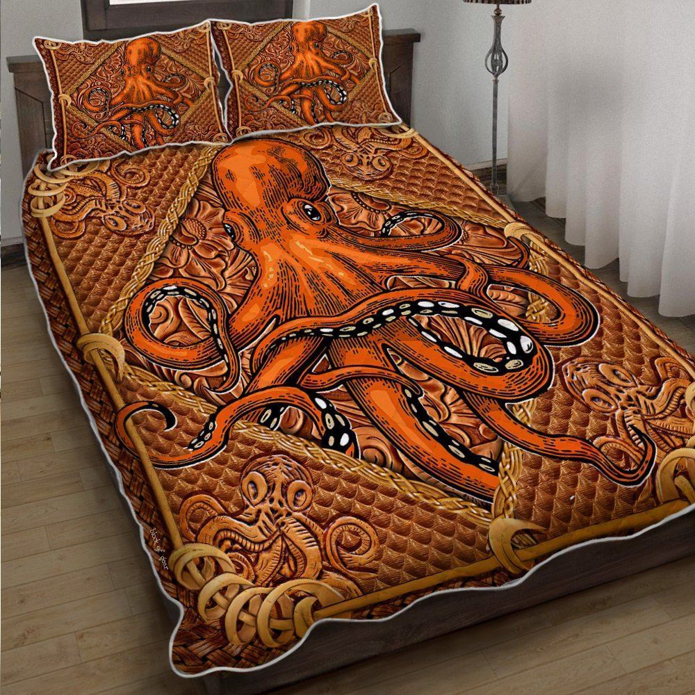 Beautiful Octopus Quilt Bedding Set