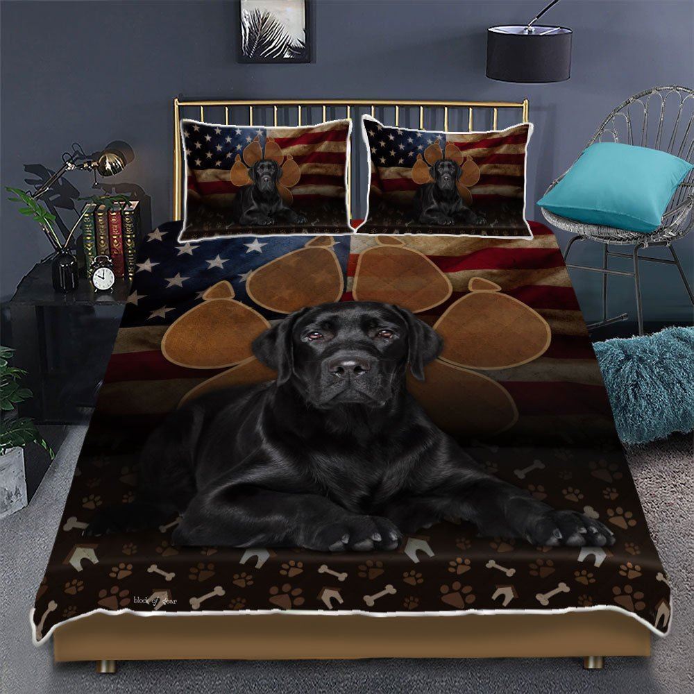 Black Labrador Quilt Bedding Set-fpth7