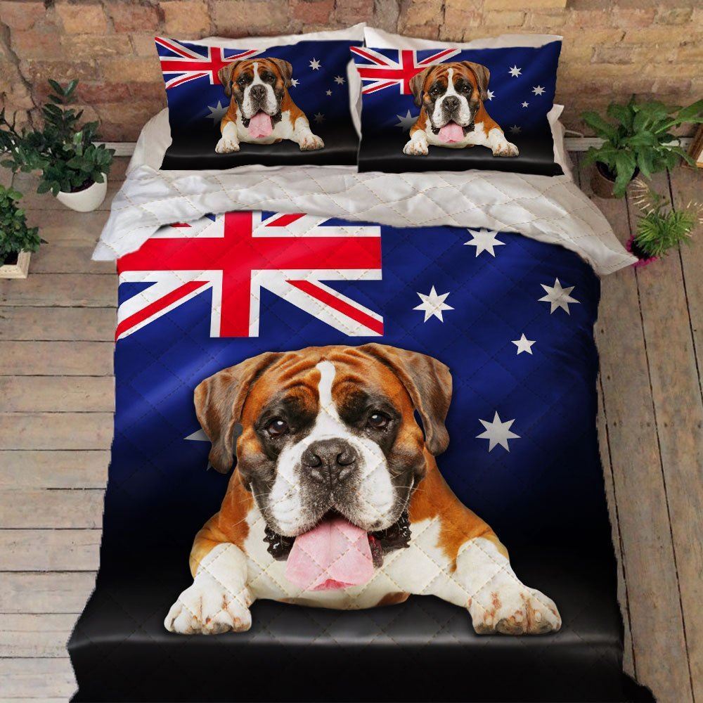 Boxer Dog Quilt Bedding Set Dog Lovers Australian Qnn576qsv4