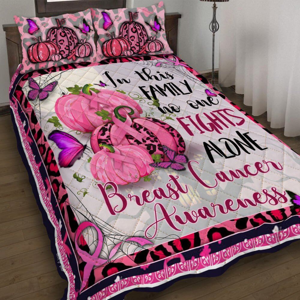 Breast Cancer Awareness Quilt Bedding Set-rxegl