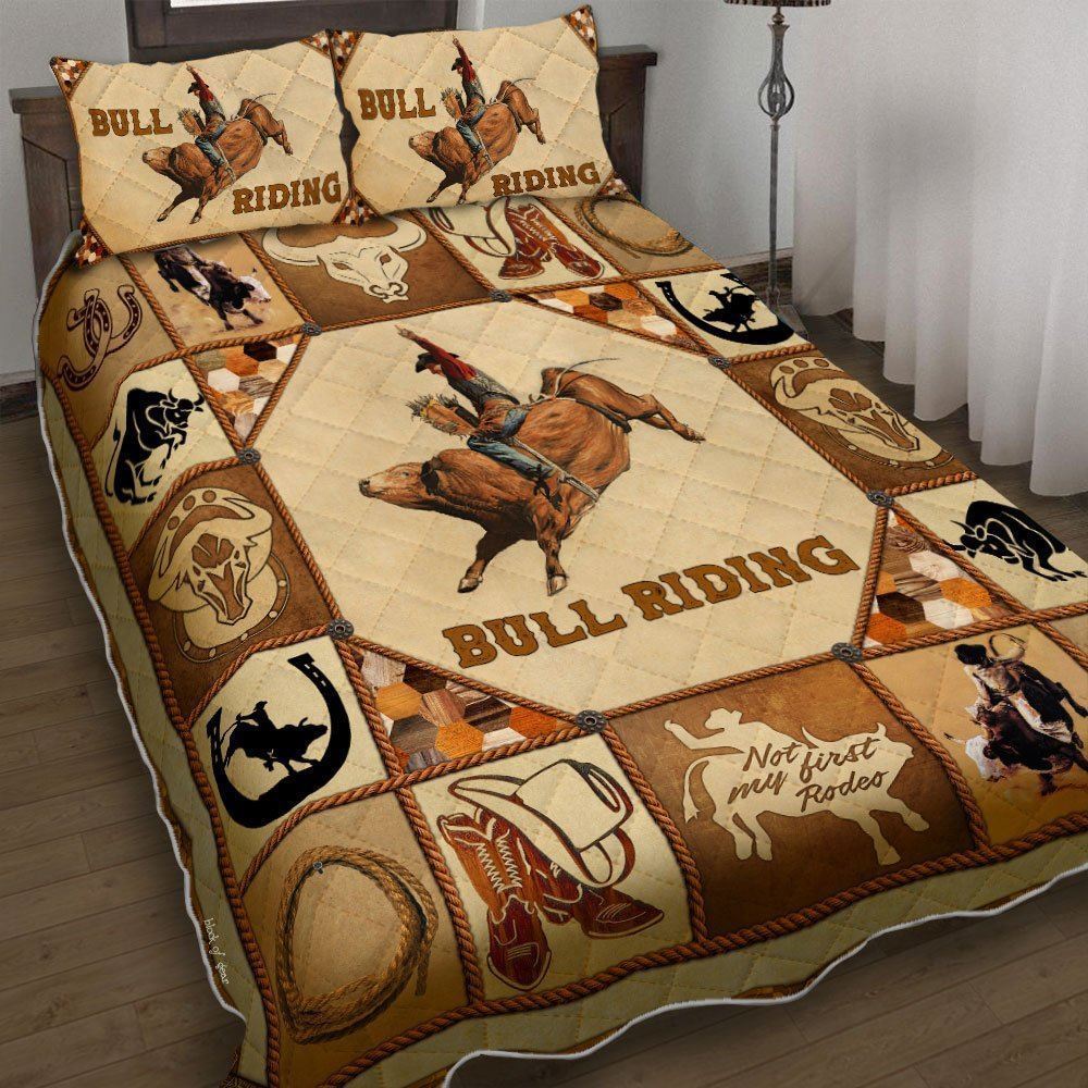 Bull Riding Quilt Bedding Set-i1krd