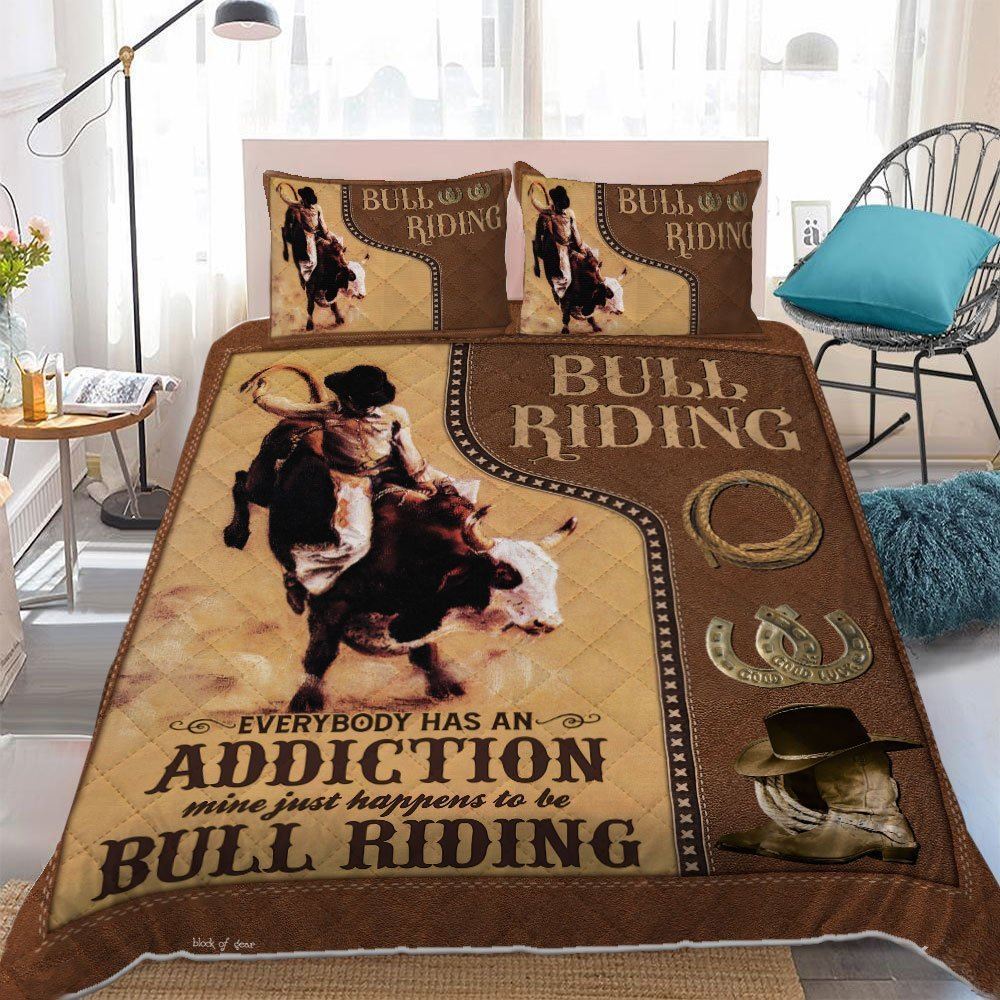 Bull Riding Quilt Bedding Set-m2s1q