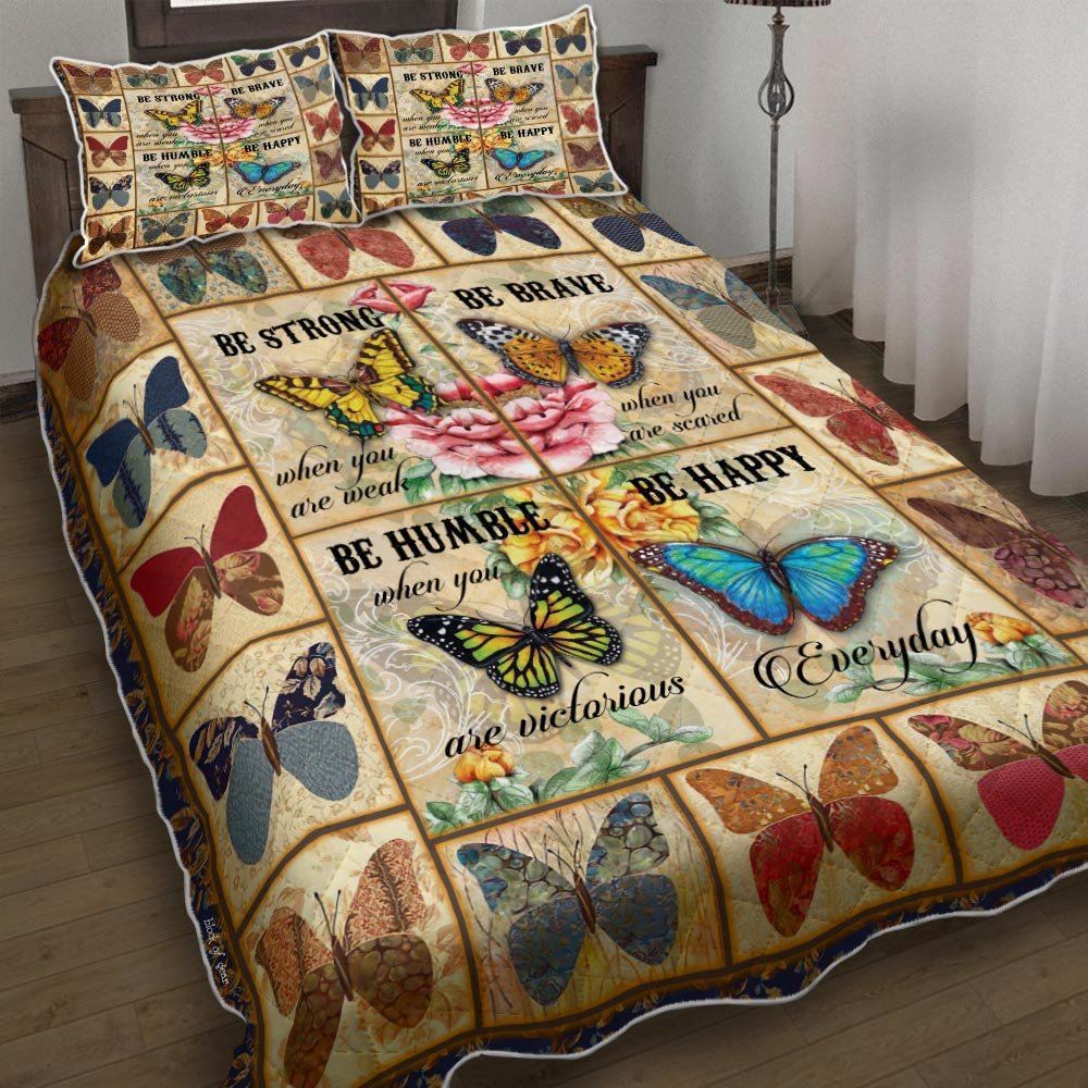 Butterfly Be Happy Everyday Quilt Bedding Set