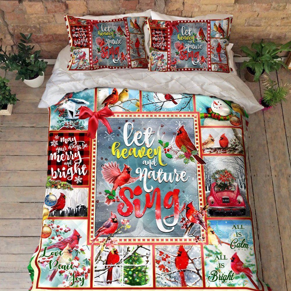 Cardinal Quilt Bedding Set Let Heaven And Nature Sing Anl0855qs