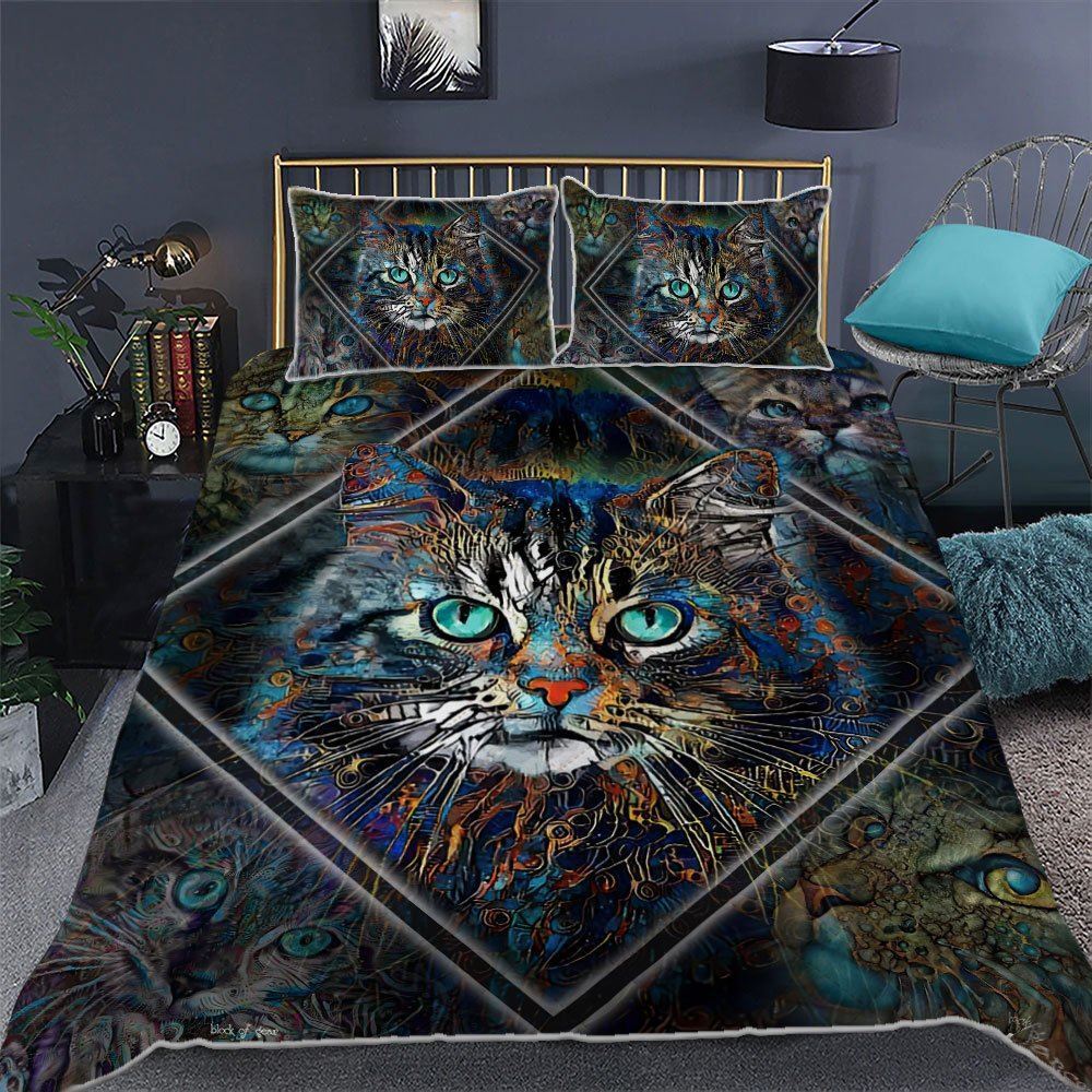 Cat Quilt Bedding Set