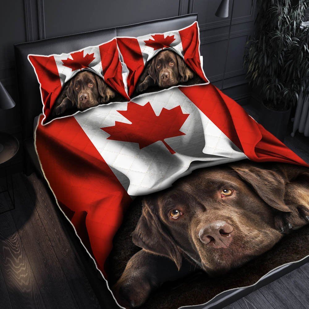 Chocolate Labrador Quilt Bedding Set Thh2903qsv5n1