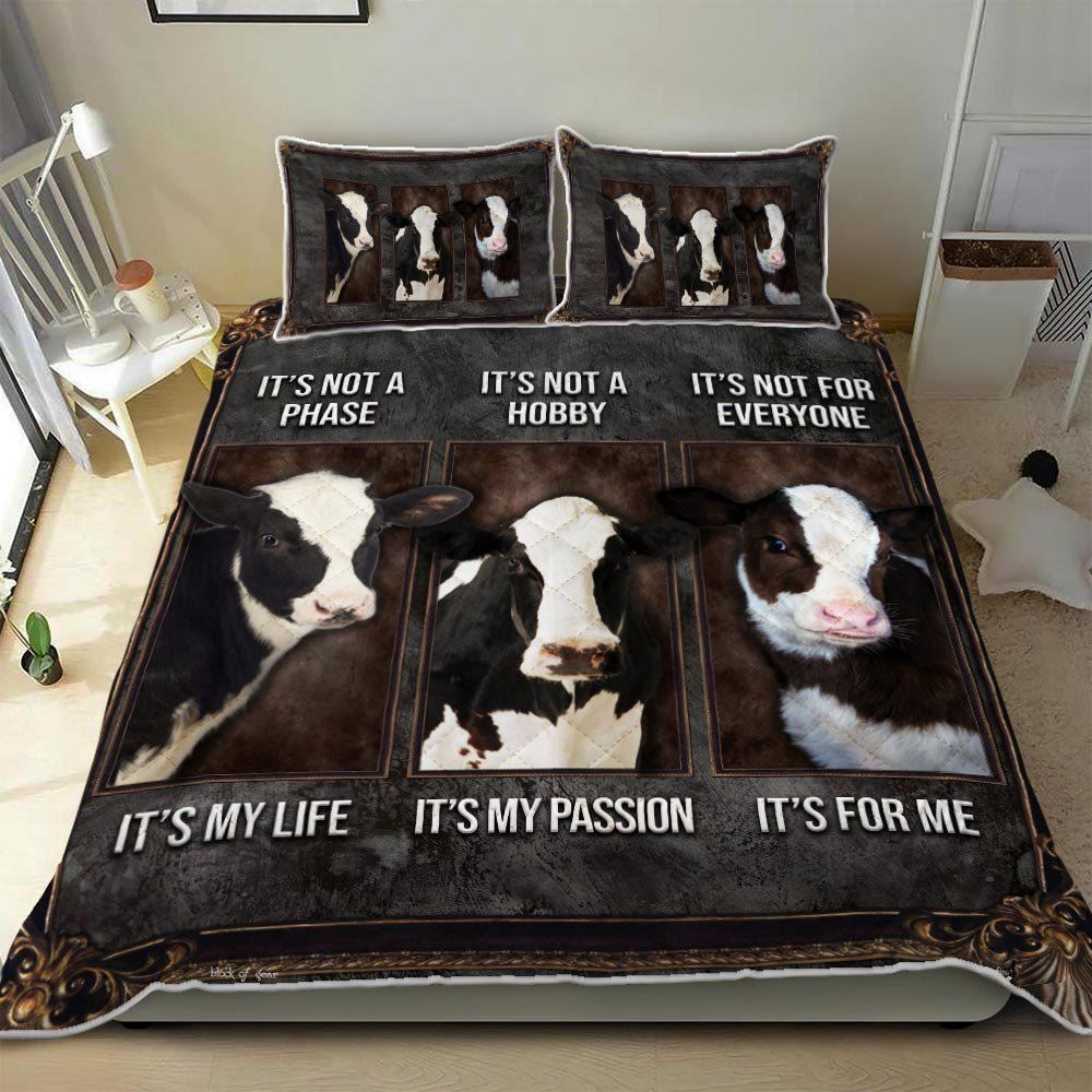 Cow Its My Life Quilt Bedding Set