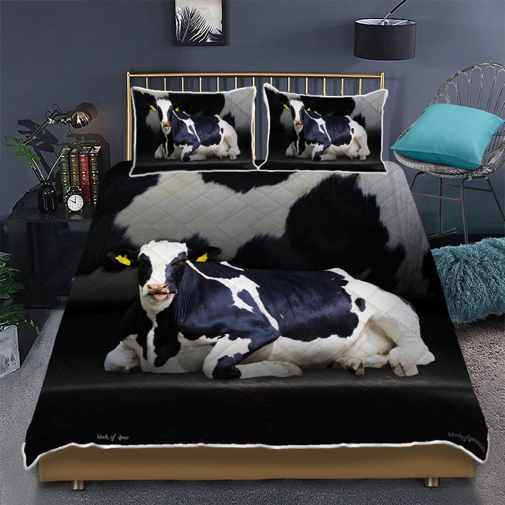 Cows Make Me Happy Quilt Bedding Set