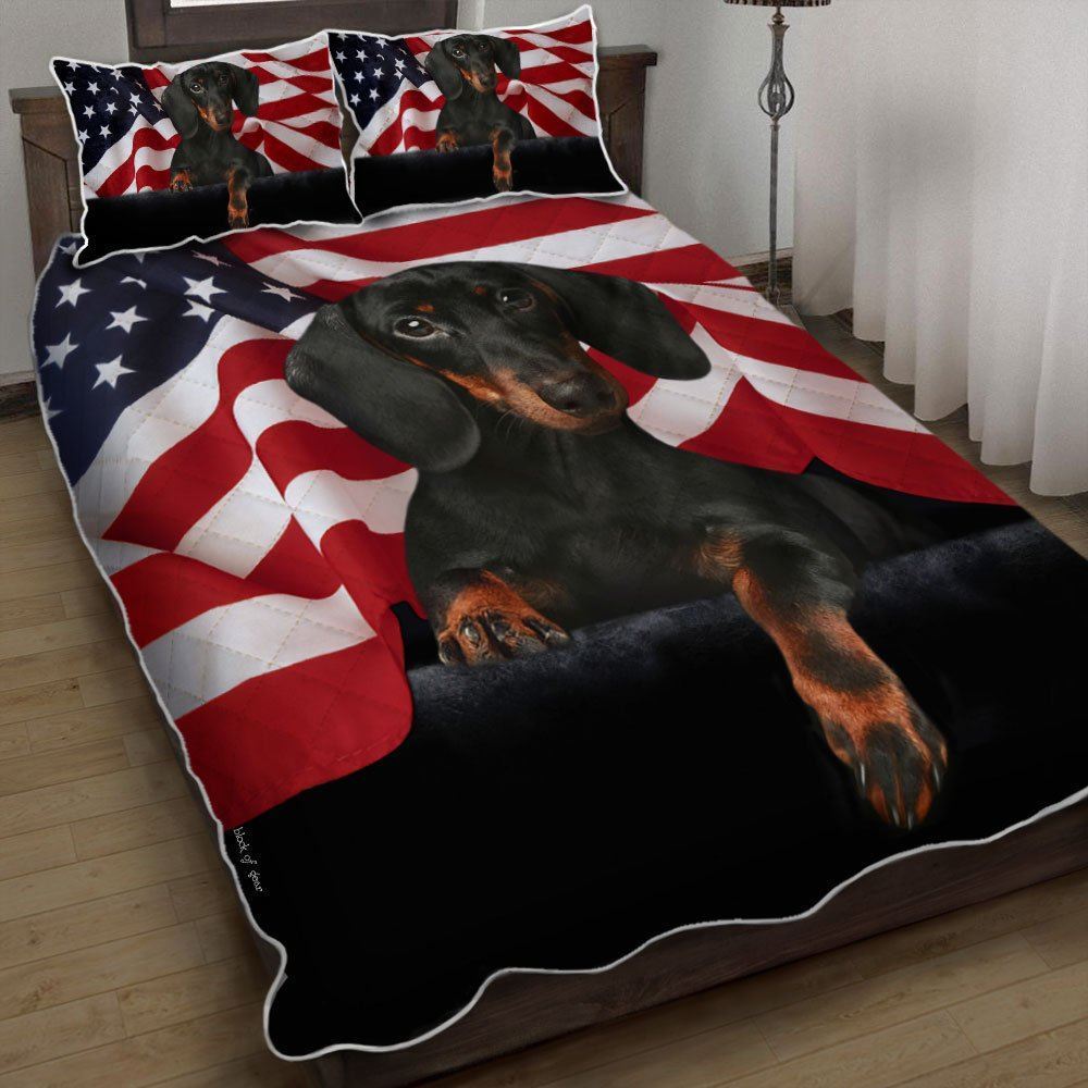 Dachshund American Quilt Bedding Set