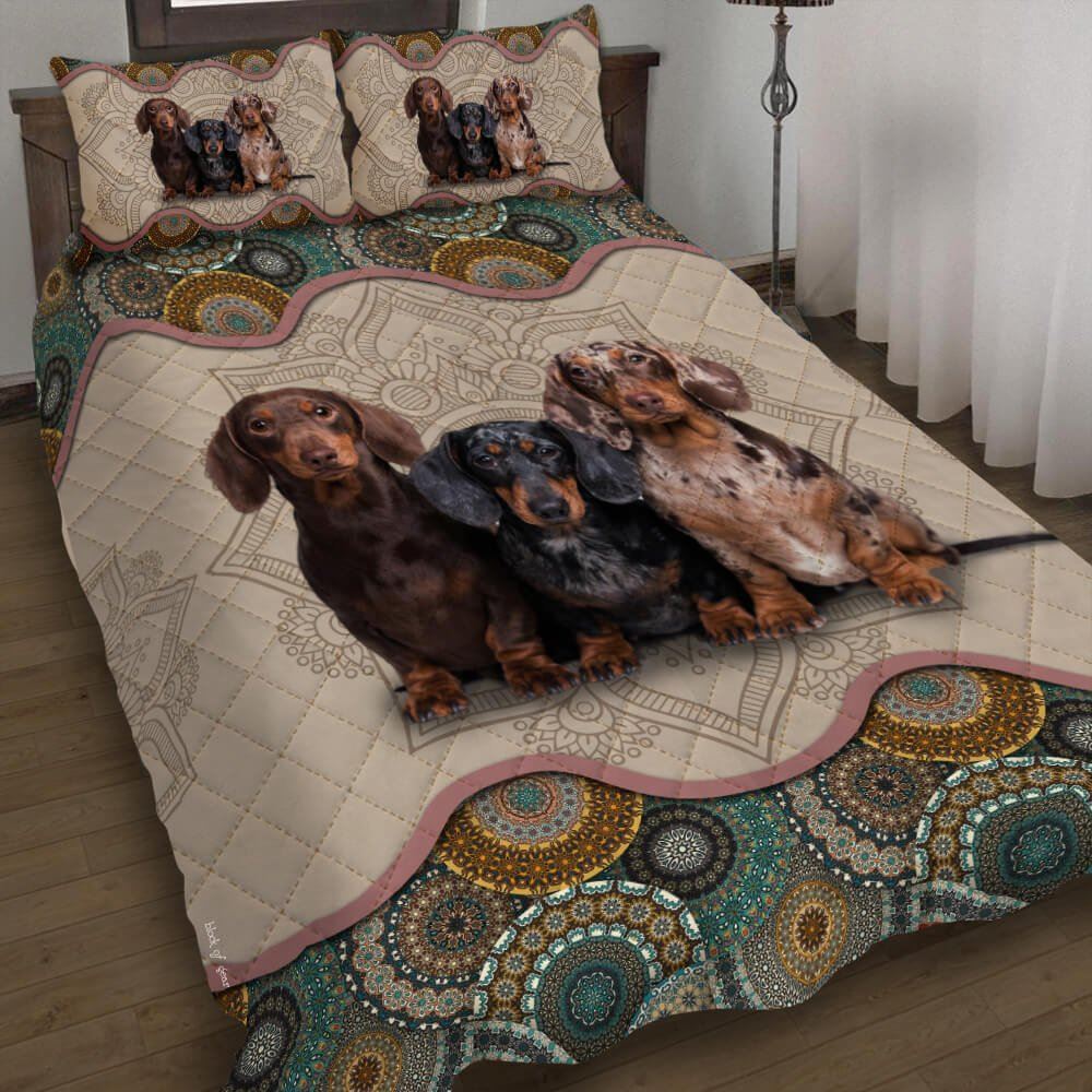 Dachshund Quilt Bedding Set-aacor