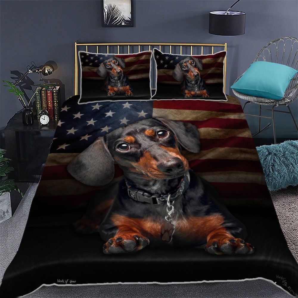 Dachshund Quilt Bedding Set