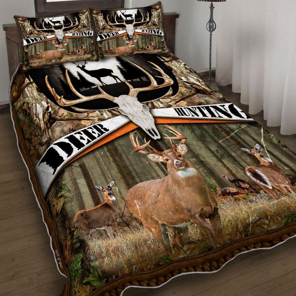 Deer Hunting Quilt Bedding Set-2p2r2