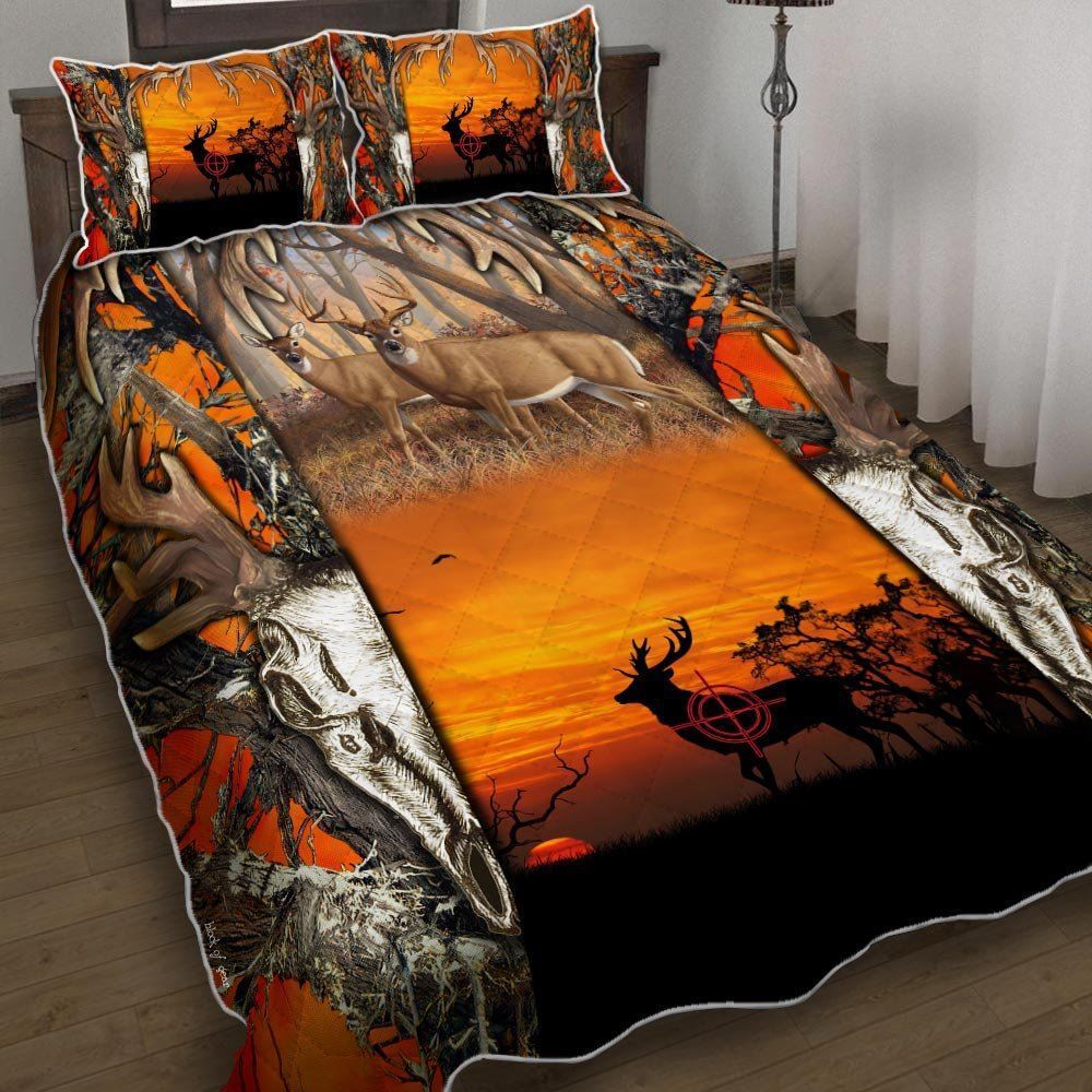 Deer Hunting Quilt Bedding Set-993p3