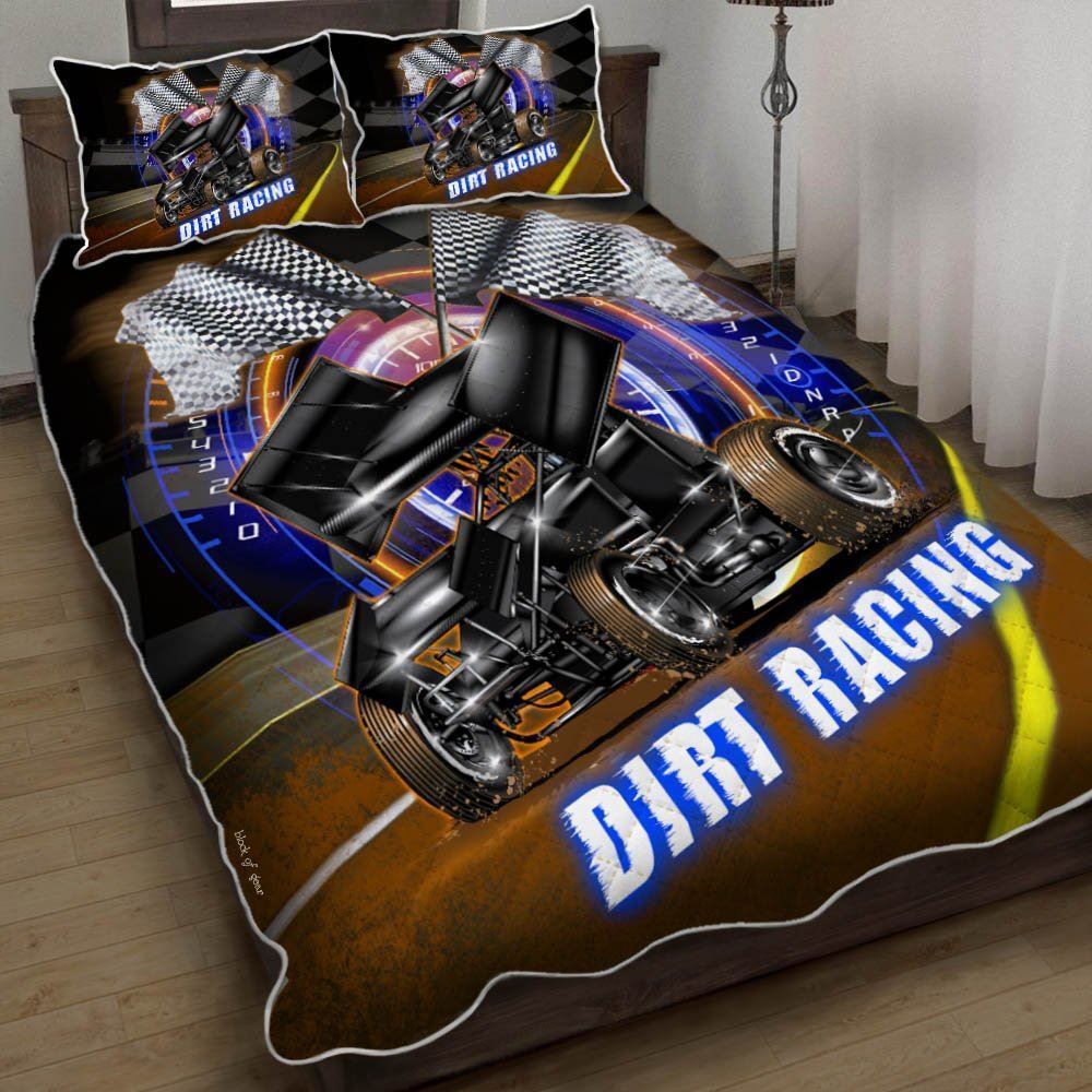 Dirt Racing Quilt Bedding Set