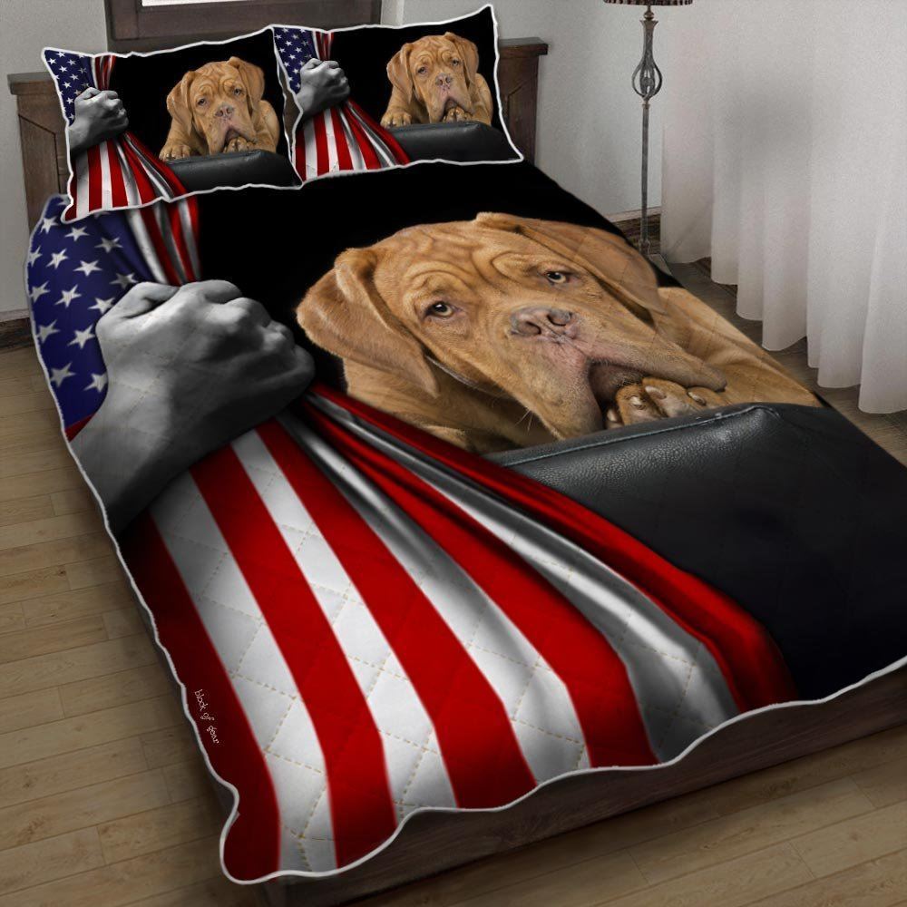 Dogue De Bordeaux Lover American Us Quilt Bedding Set