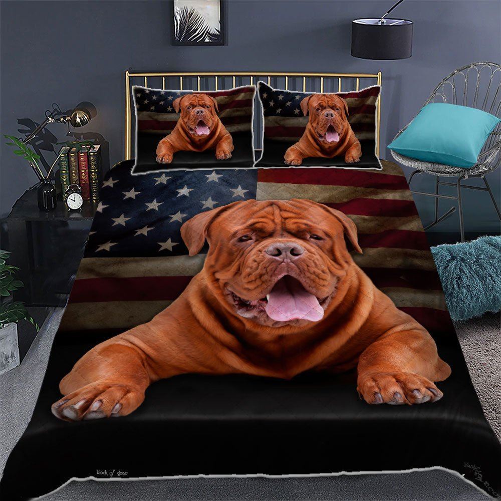 Dogue De Bordeaux Quilt Bedding Set