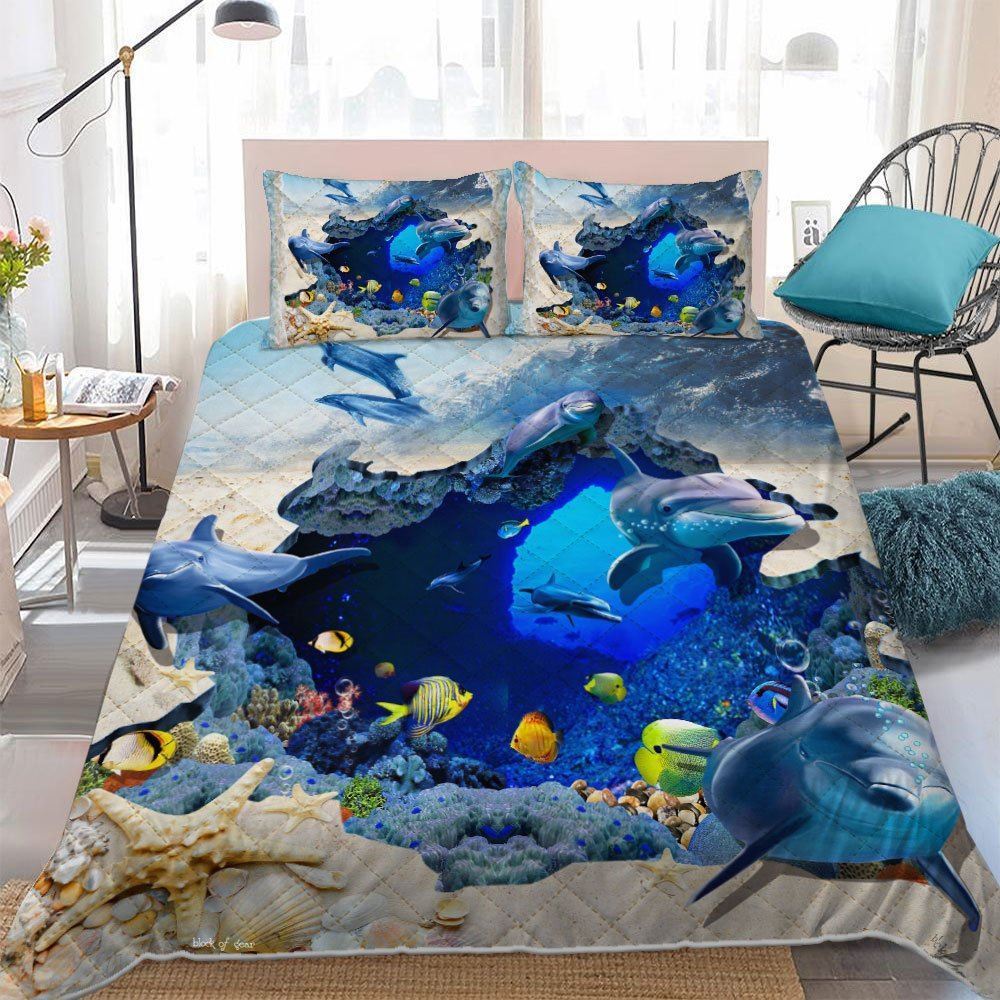 Dolphin Quilt Bedding Set