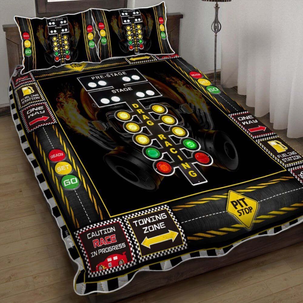 Drag Racing V1 Quilt Bedding Set