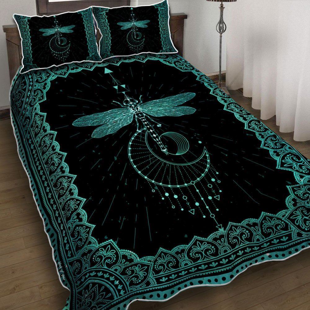 Dragonfly Mandala Quilt Bedding Set