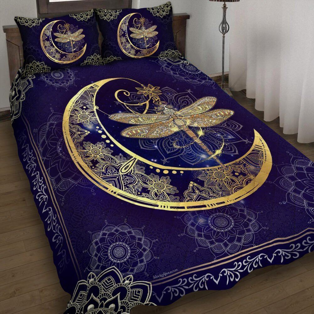 Dragonfly Moon Quilt Bedding Set Psl75qsv1