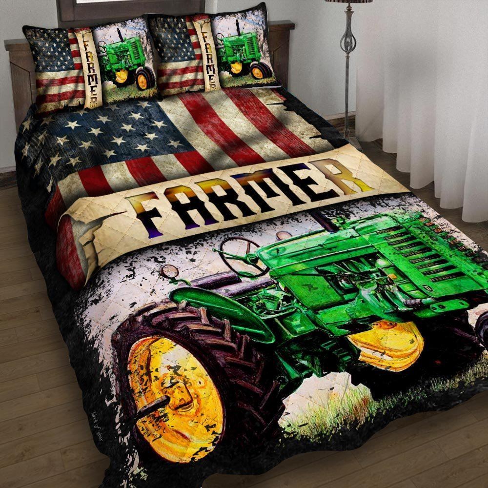 Farmer Tractor Quilt Bedding Set