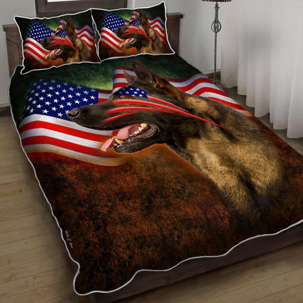 German Shepherd American Dog Quilt Bedding Set