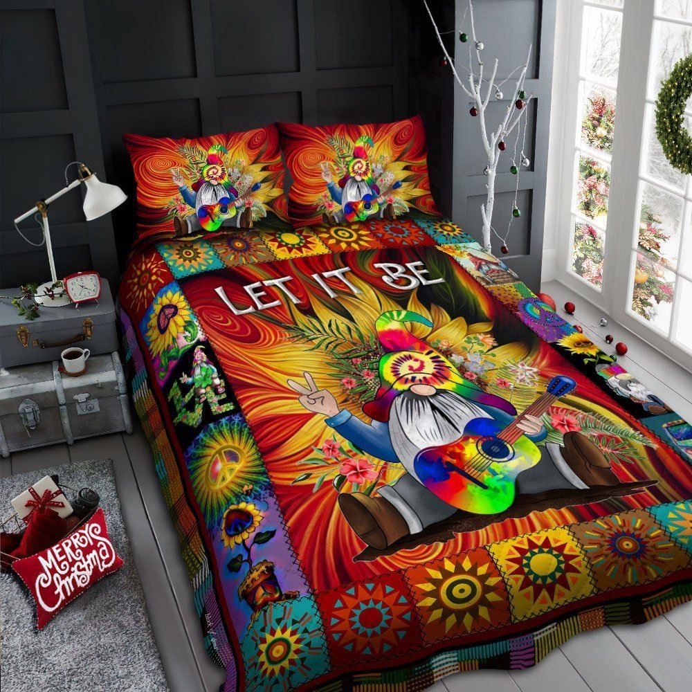 Gnome Hippie Quilt Bedding Set