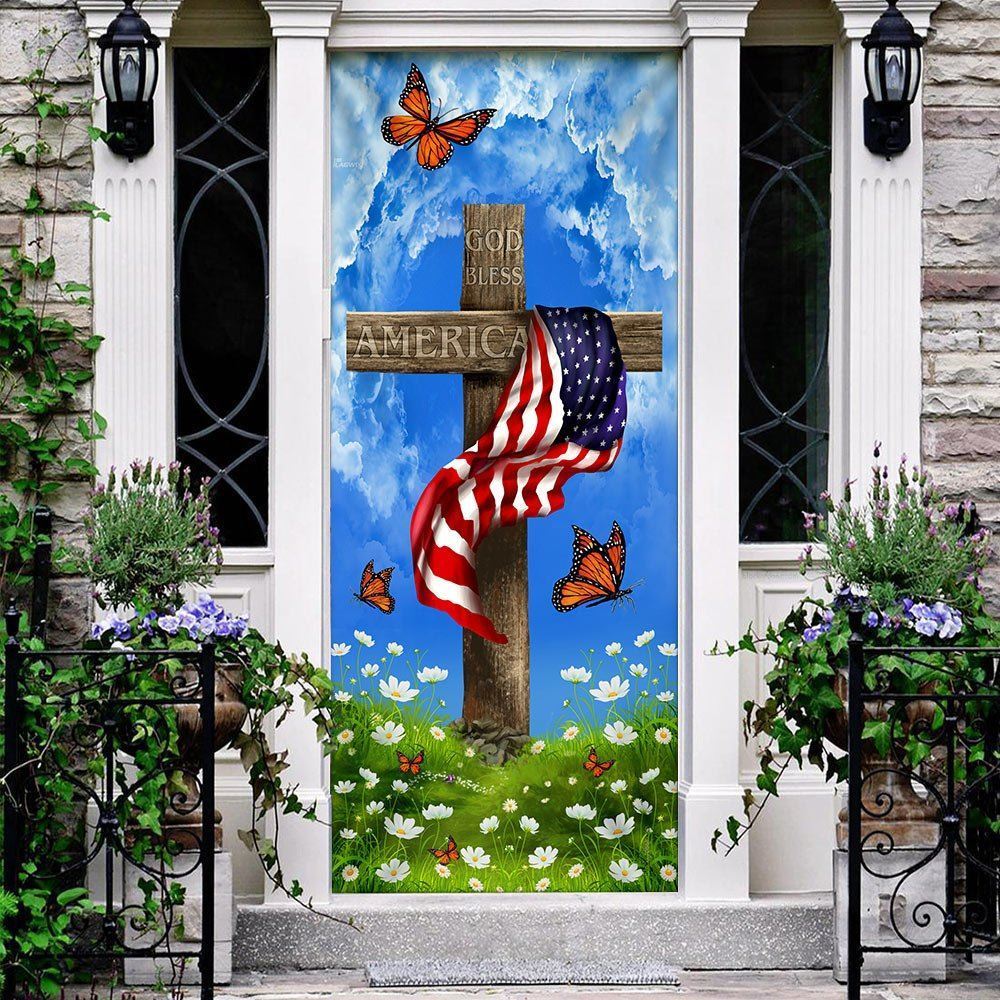 God Bless America Door Cover