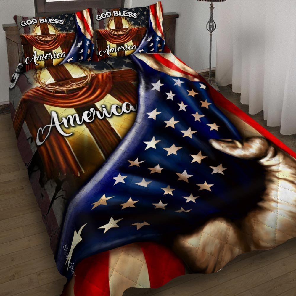 God Bless America Quilt Bedding Set-qp0ml