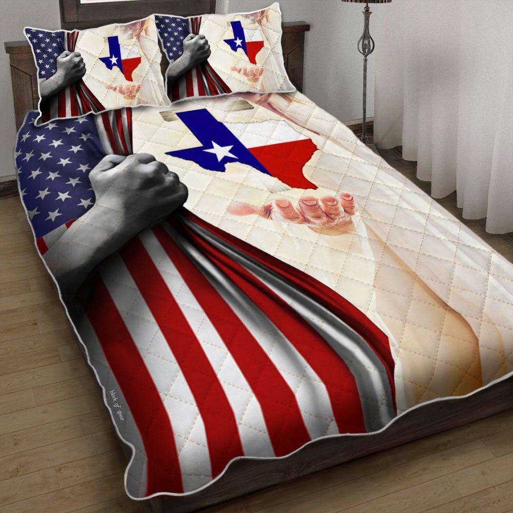 God Bless Texas Quilt Bedding Set-587qd