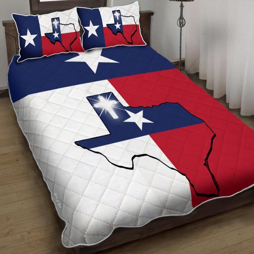 God Bless Texas V1 Quilt Bedding Set