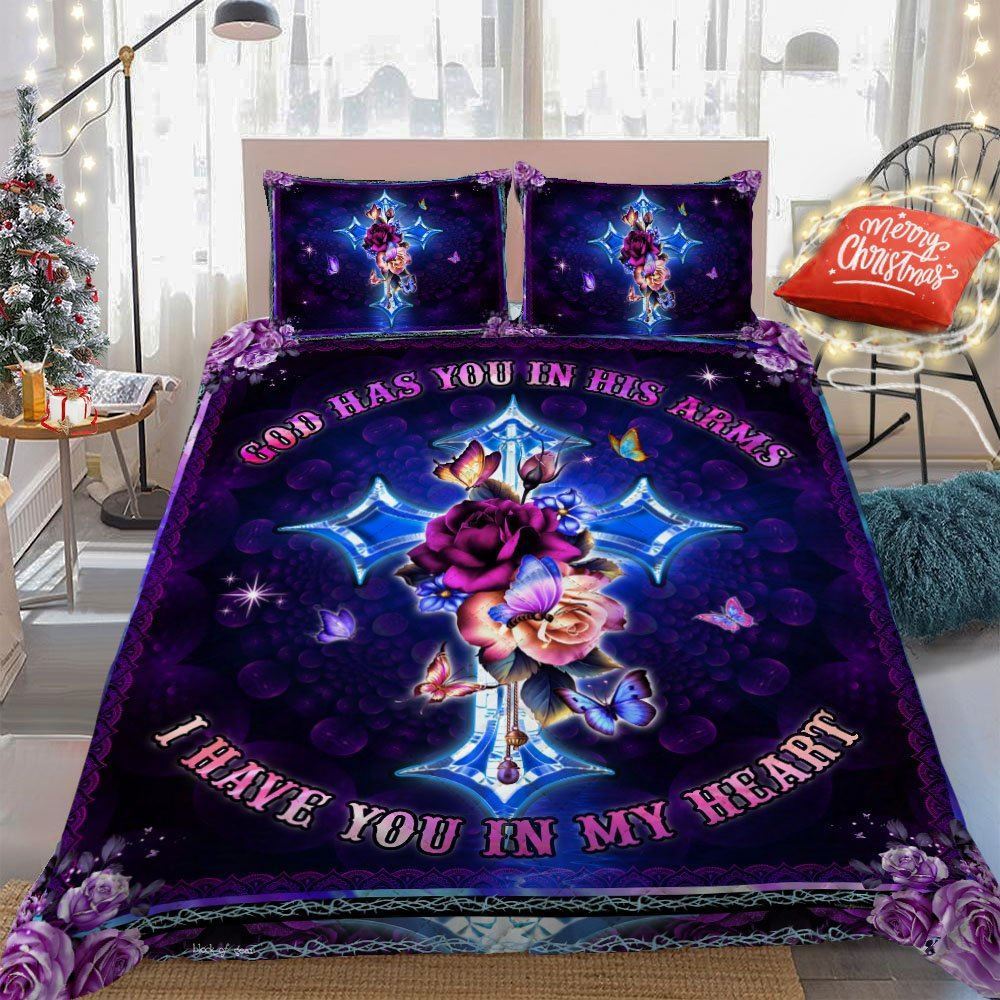 God Has You In His Arms Quilt Bedding Set