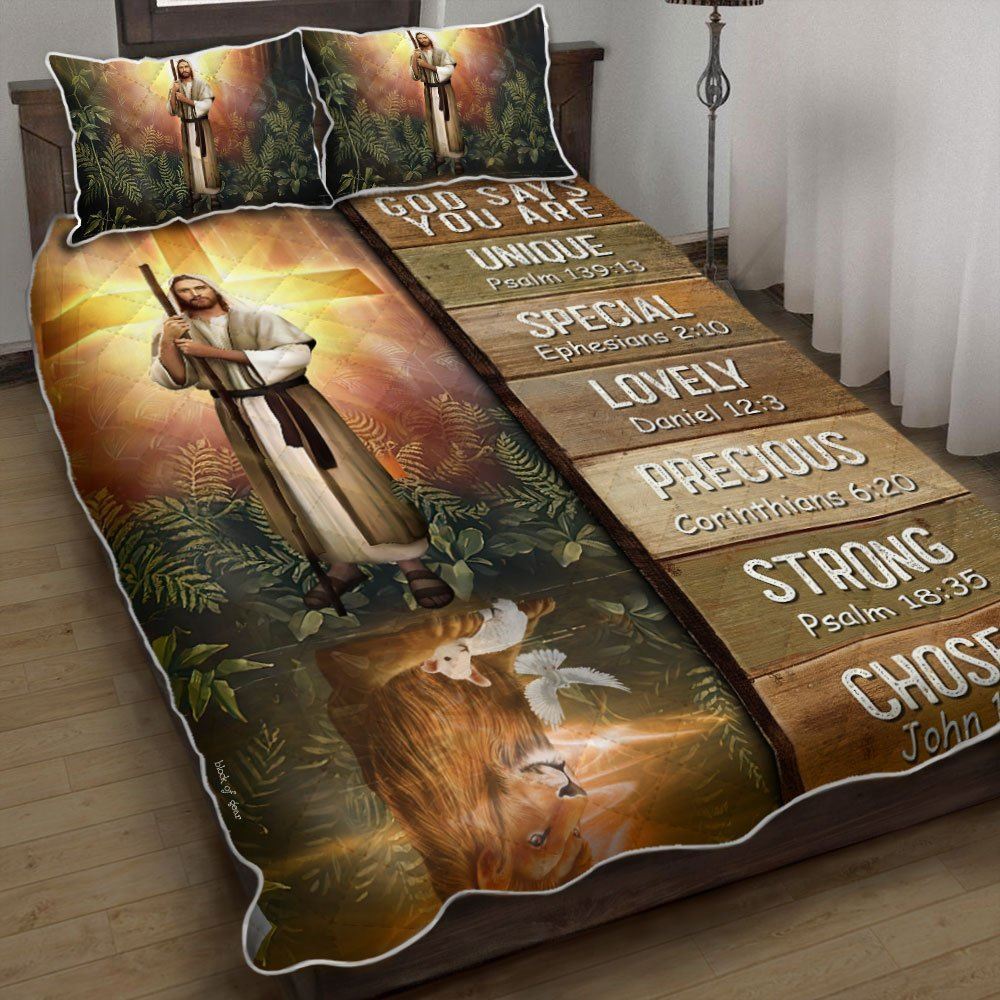 God Says You Are Quilt Bedding Set