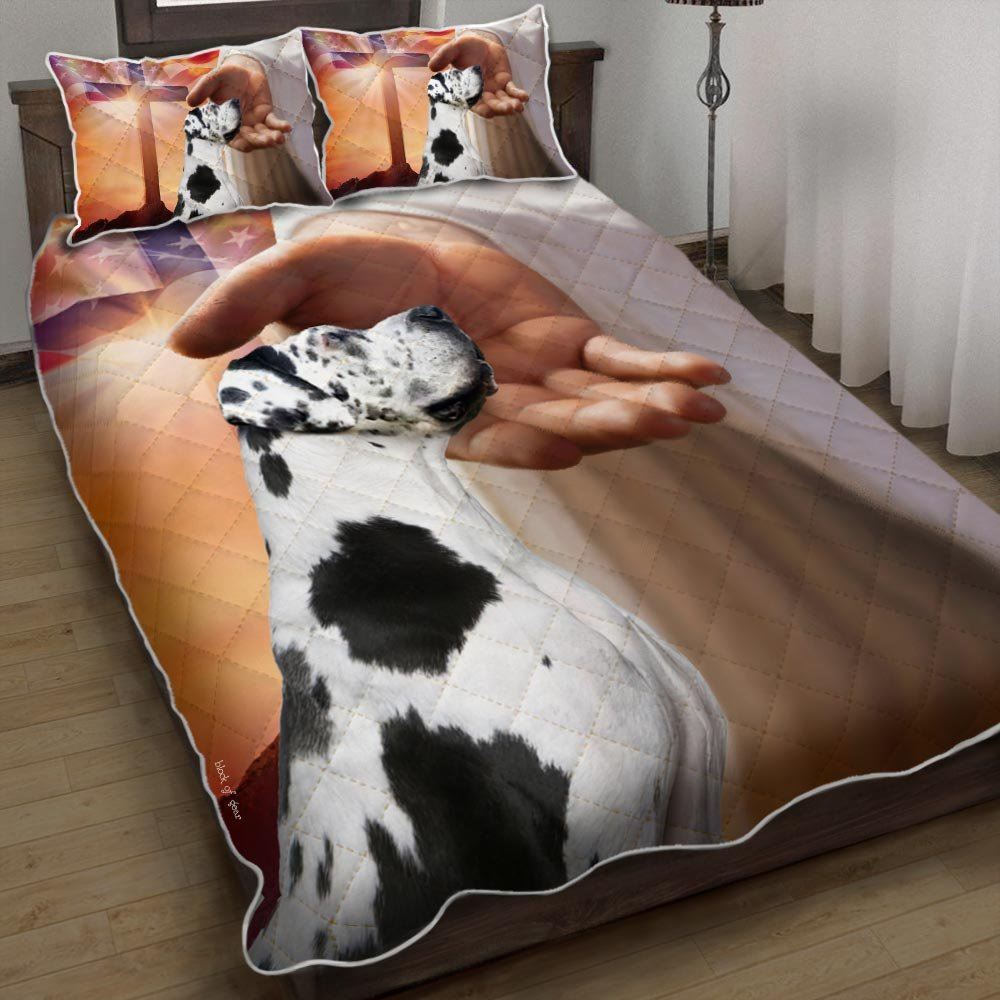 Great Dane With Jesus Quilt Bedding Set