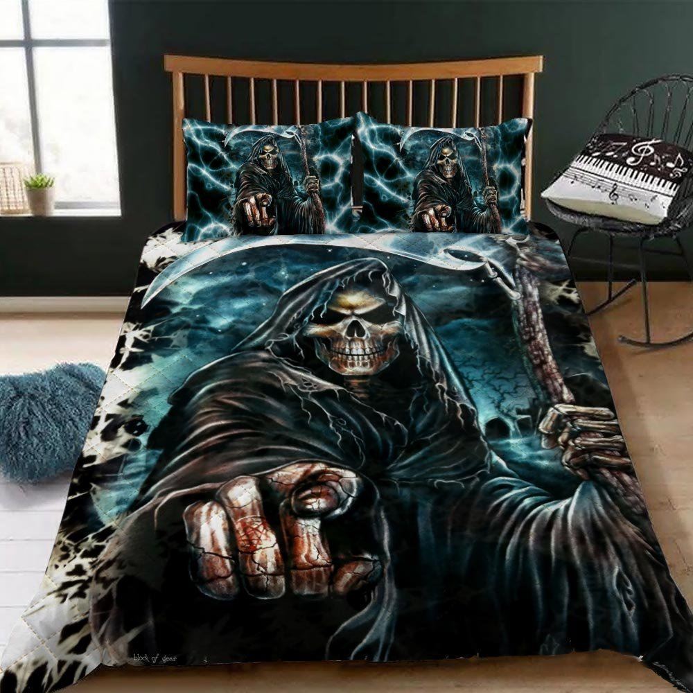 Grim Reaper Quilt Bedding Set