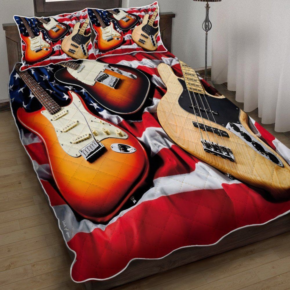 Guitars American Quilt Bedding Set