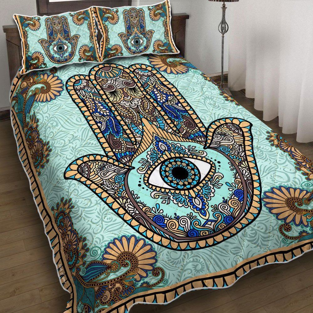 Hamsa Hand Quilt Bedding Set