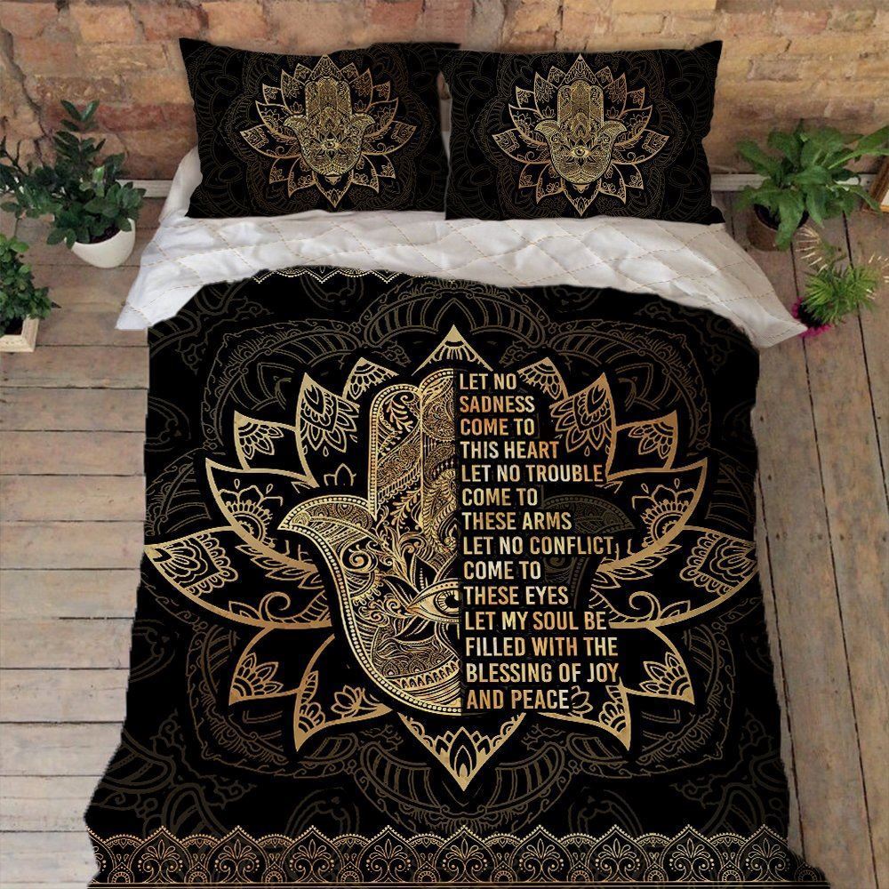 Hamsa Quilt Bedding Set Let No Sadness Ant221qs