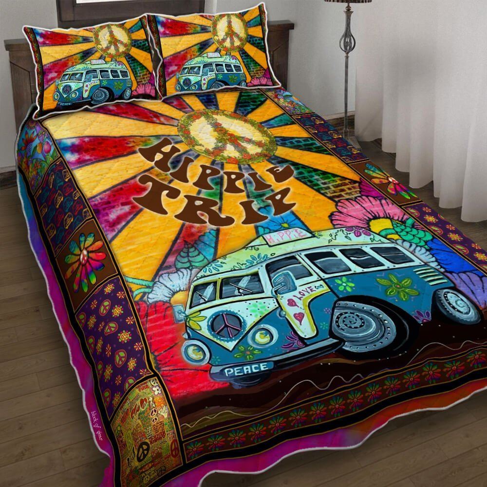 Happy Hippie Road Trip Quilt Bedding Set