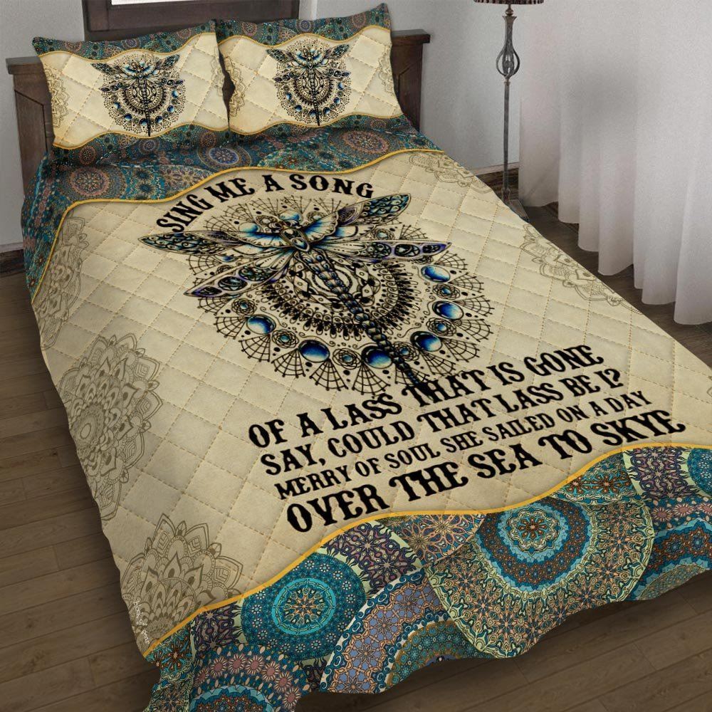 Hippie Dragonfly Quilt Bedding Set