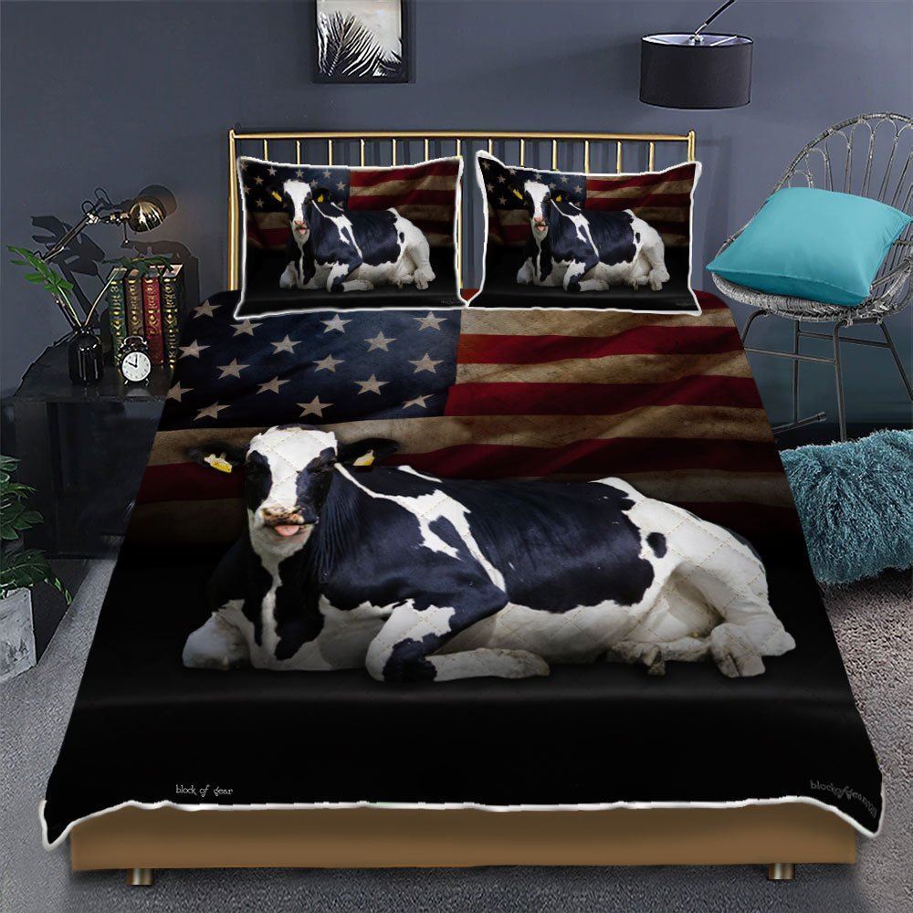 Holstein Friesian Cattle Cow Quilt Bedding Set