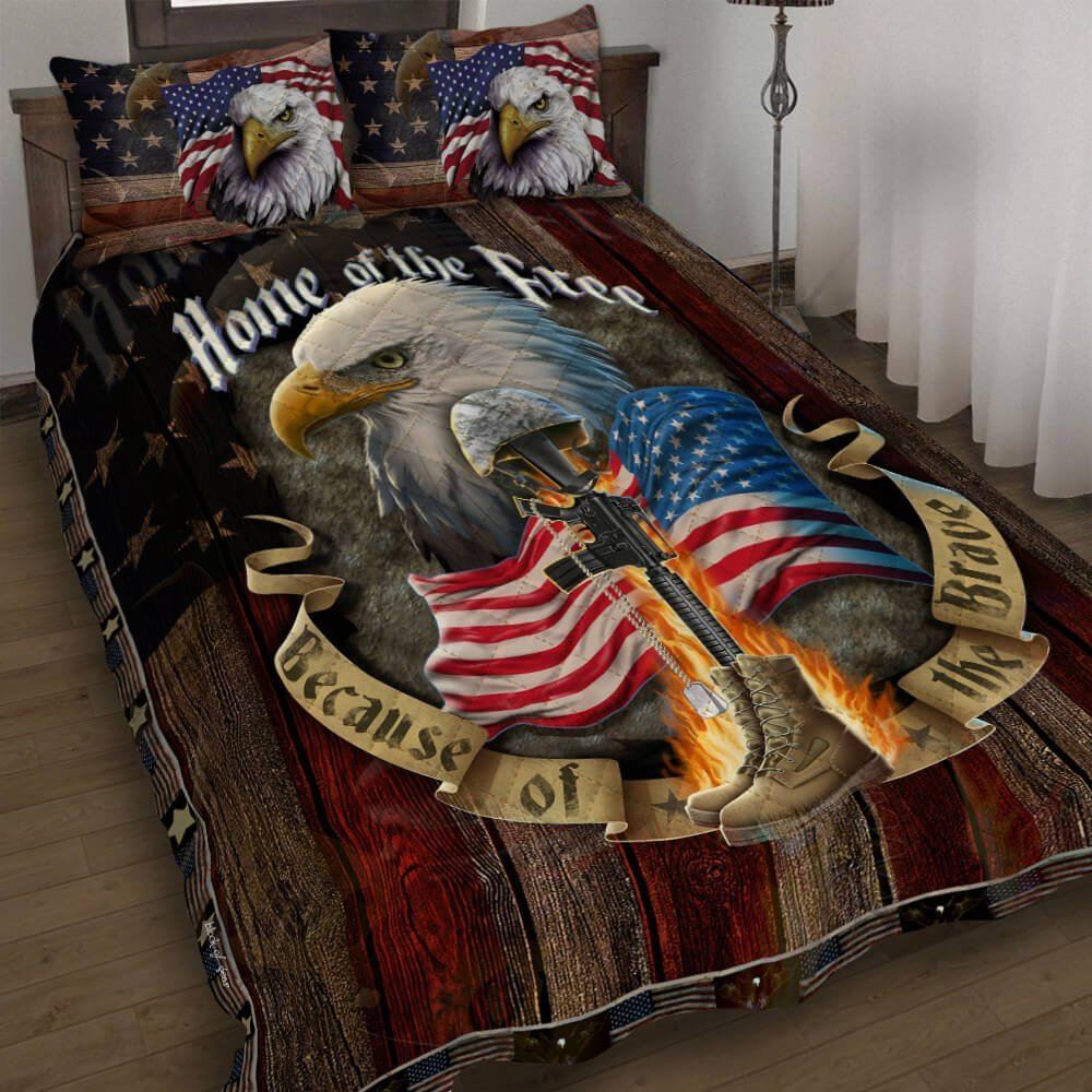 Home Of The Free Quilt Bedding Set