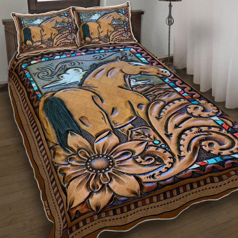 Horse Quilt Bedding Set-6yd4p